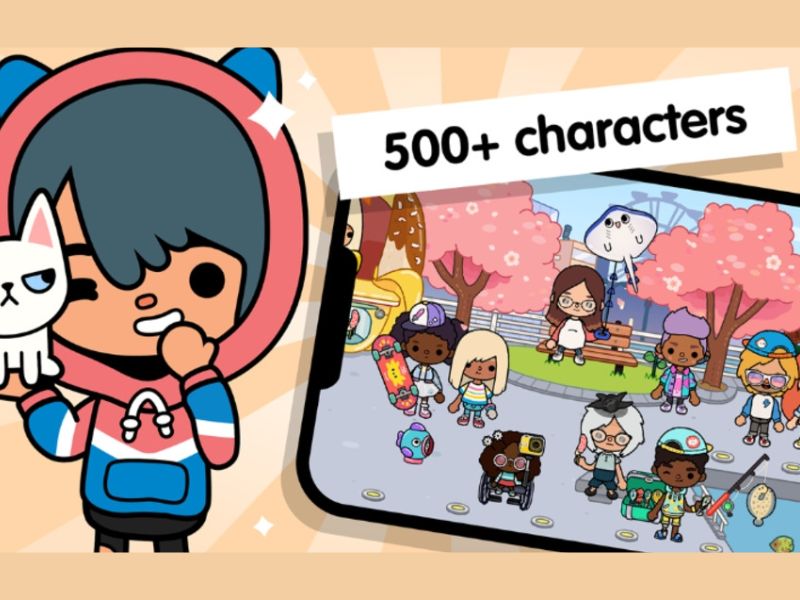 Mở khóa tất cả địa điểm và nhân vật trong Toca Life World Mod