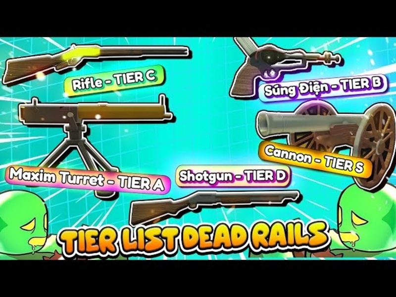 Tải Hack Dead Rail VNG (Auto Win, Kill Aura, AimBot) v0.2.3 Hệ thống vũ khí trong Hack Dead Rail VNG