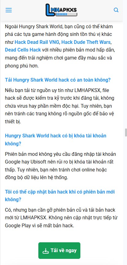 Tải Hungry Shark World Hack (Mod Full Tiền, Kim Cương, Bất Tử) v7.0.3 Hướng Dẫn Tải & Cài Đặt Hungry Shark World Hack