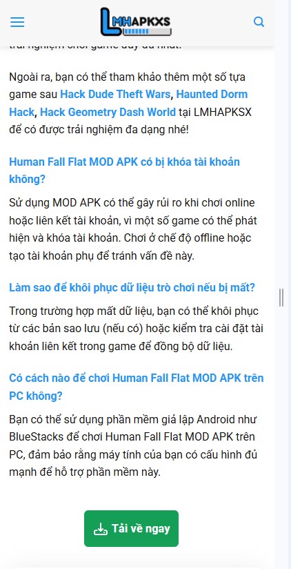 Hướng Dẫn Tải và Cài Đặt Human Fall Flat Miễn Phí