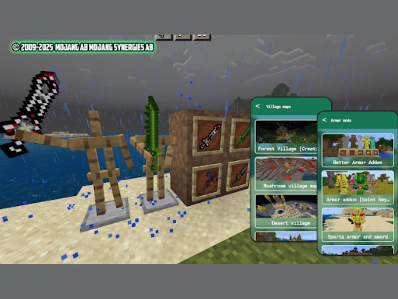 Tính Năng Nổi Vật của Minecraft PE 1.20.10 Mod