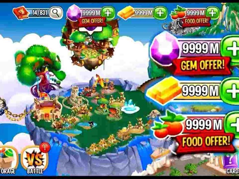 Tải Hack Dragon City (Hack 99999 Gems, 99999 Vàng) v25.11.1 Mới Nhất 99999 Gems và 99999 Vàng Trong Hack Dragon City