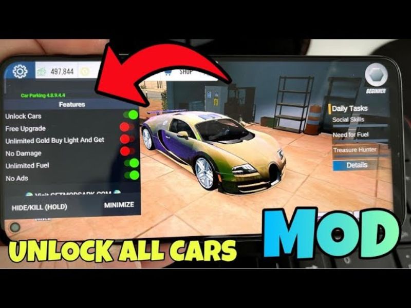 Tải Hack Car Parking Multiplayer (Vô Hạn Tiền) v4.9.3.3 Menu mod trong Hack Car Parking Multiplayer