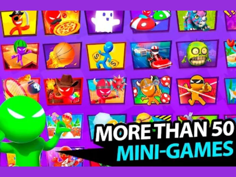 Tải Stickman Party Hack (Vô Hạn Tiền) v2.4.9.1 Miễn Phí Mở khóa toàn bộ mini-game trong Stickman Party Hack
