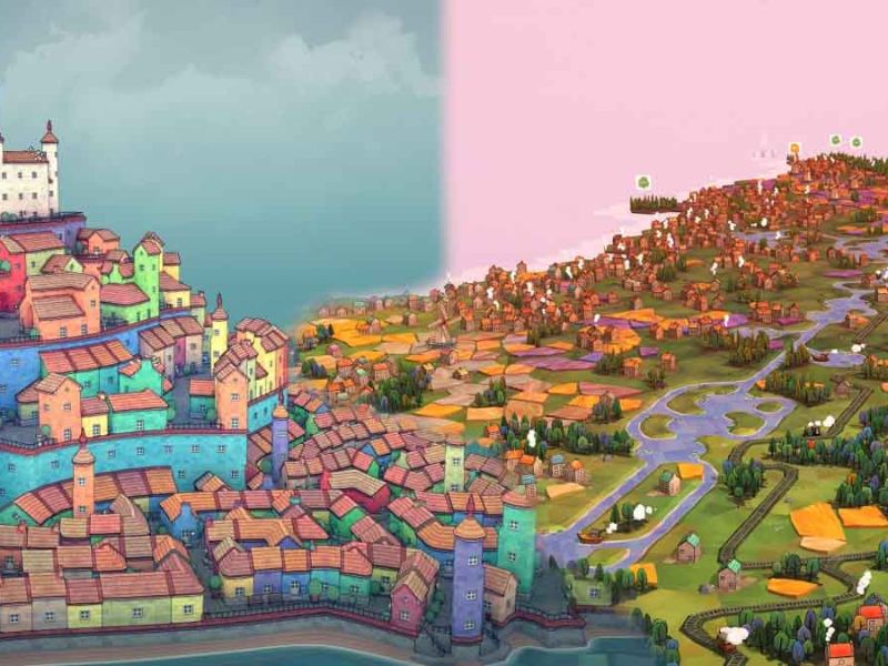 Tải Townscaper Apk v1.20 Mới Nhất Cho Android Phân chia khu vực rõ ràng trong Townscaper APK