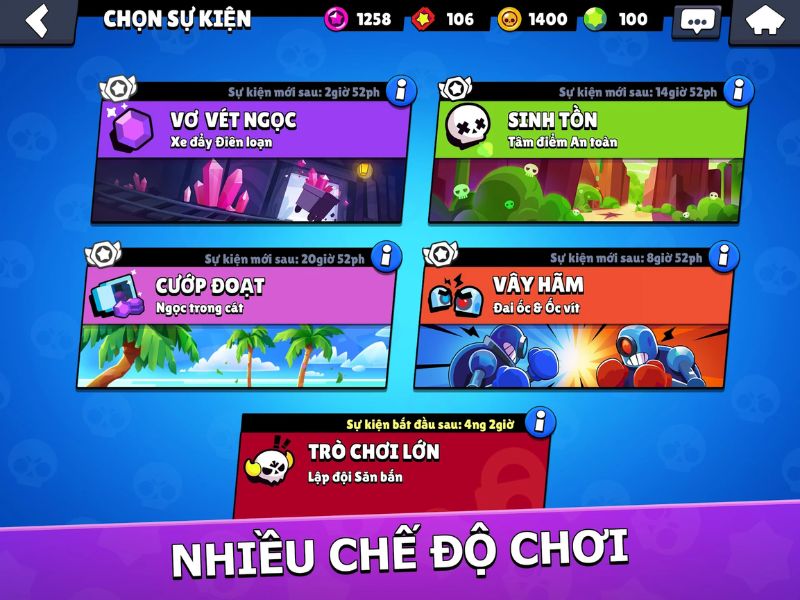 Đa Dạng Chế Độ Chơi trong Hack Brawl