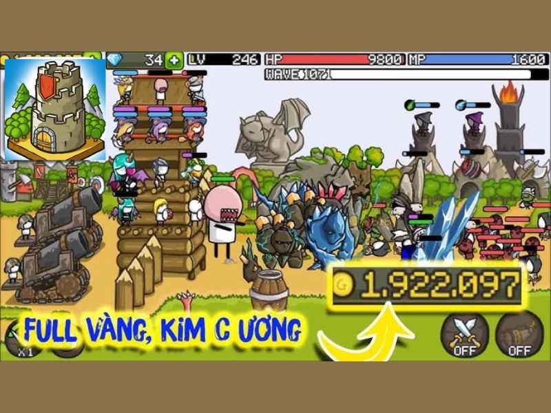 Những tính năng nổi bật của phiên bản Hack Grow Castle