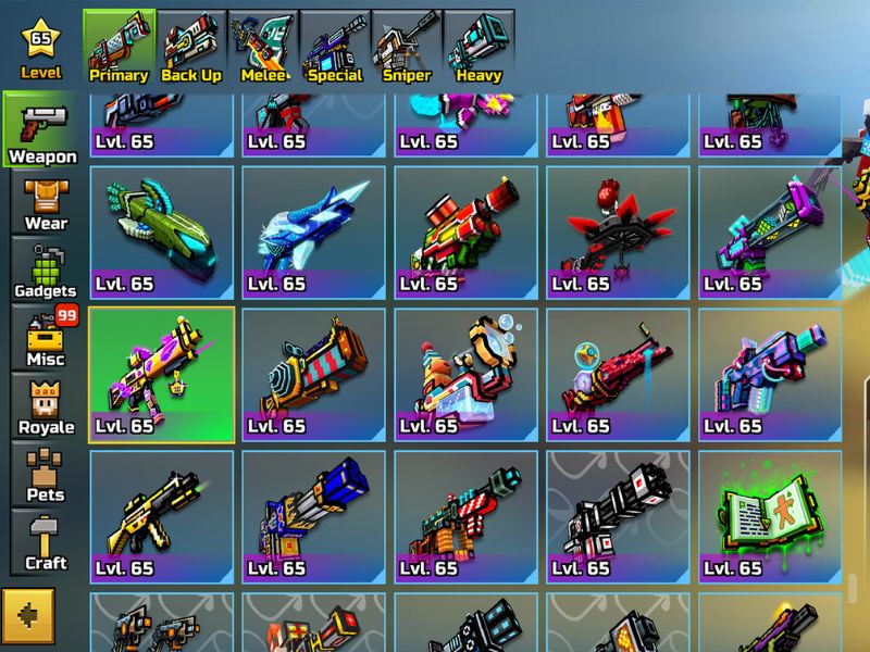 Trang phục, vũ khí phong phú trong Pixel Gun 3D Hack