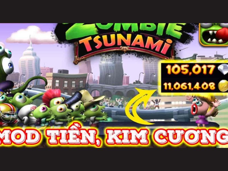 Vô Hạn Tiền, Vàng, Kim Cương Trong Zombie Tsunami APK