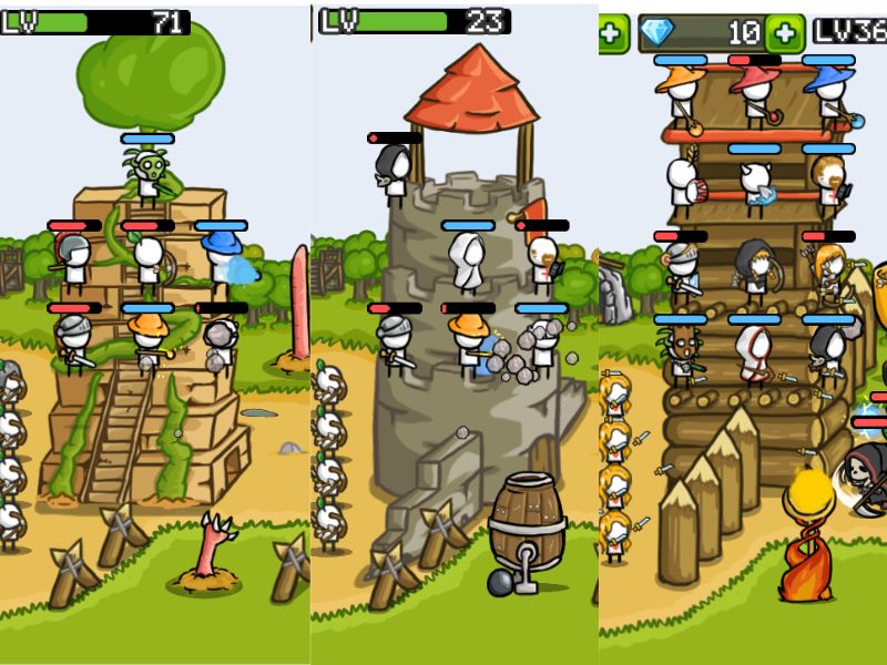 Xây dựng lâu đài trong Grow Castle