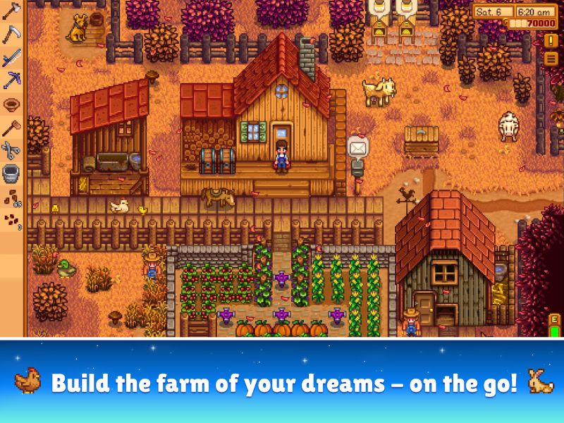 Xây dựng nông trại trong Stardew Valley