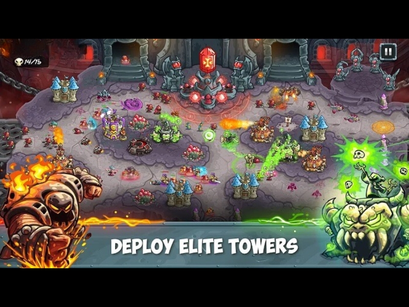 Bộ sưu tập anh hùng phong phú với Kingdom Rush 5 Mod