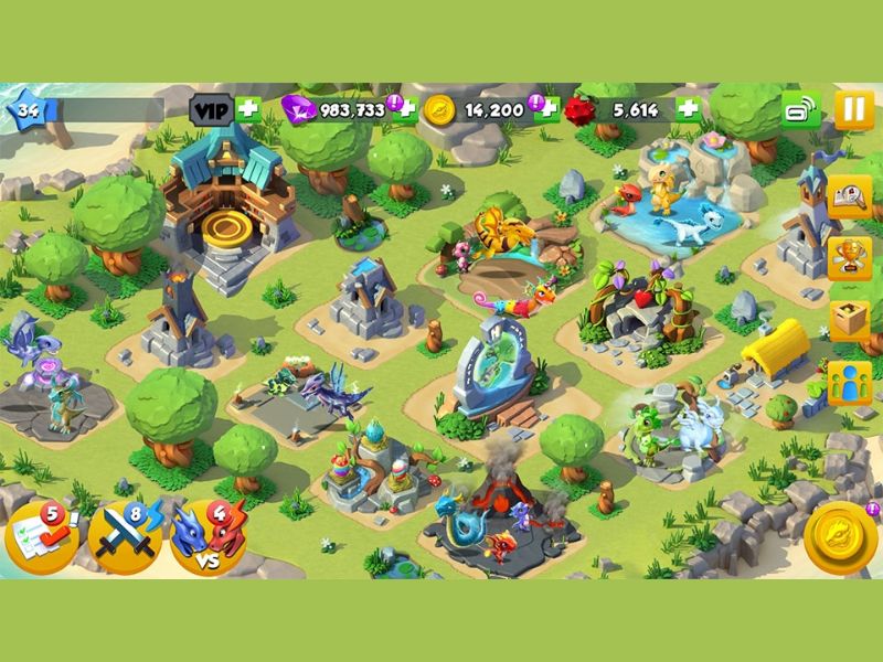 Tải Dragon Mania Legends Hack (MOD Full Kim Cương, Tiền) v8.8.2c Hệ thống nhiệm vụ hấp dẫn trong Dragon Mania Legends Hack
