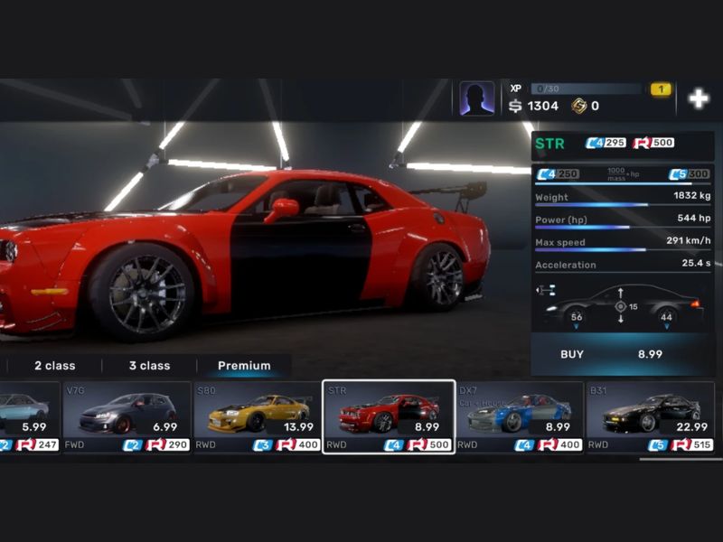 Tự do tùy chỉnh xe đua trong Carx Street APK