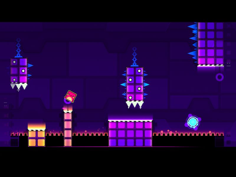 Chướng ngại vật và không gian mới trong Geometry Dash Subzero Apk