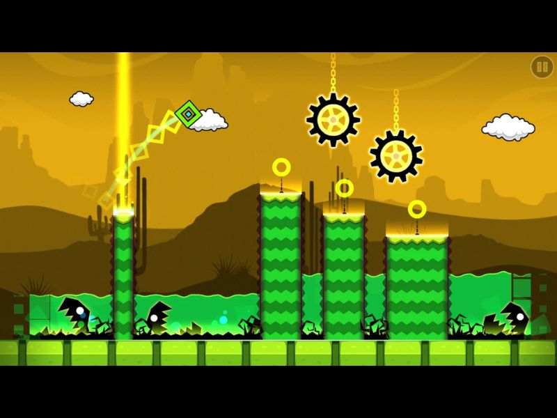 Đồ họa và hiệu ứng đầy màu sắc trong Geometry Dash Subzero Apk