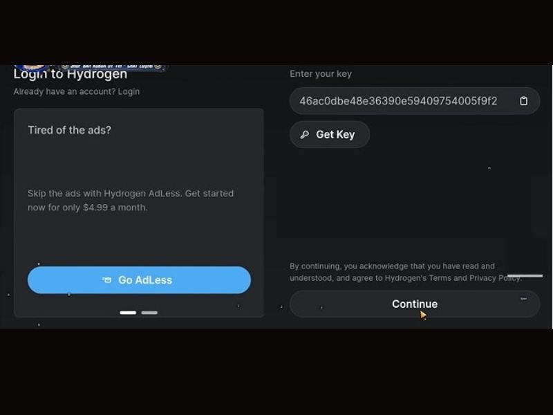 Tải Hydrogen Roblox v1.2.2 Mới Nhất Miễn Phí Cho AndRoid Tại khung Enter Your Key các bạn Paste Key