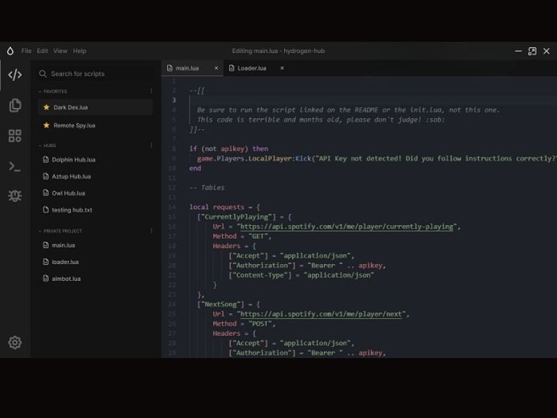 Tải Hydrogen Roblox v1.2.2 Mới Nhất Miễn Phí Cho AndRoid Khả năng thực thi lệnh mạnh mẽ trong Hydrogen Roblox