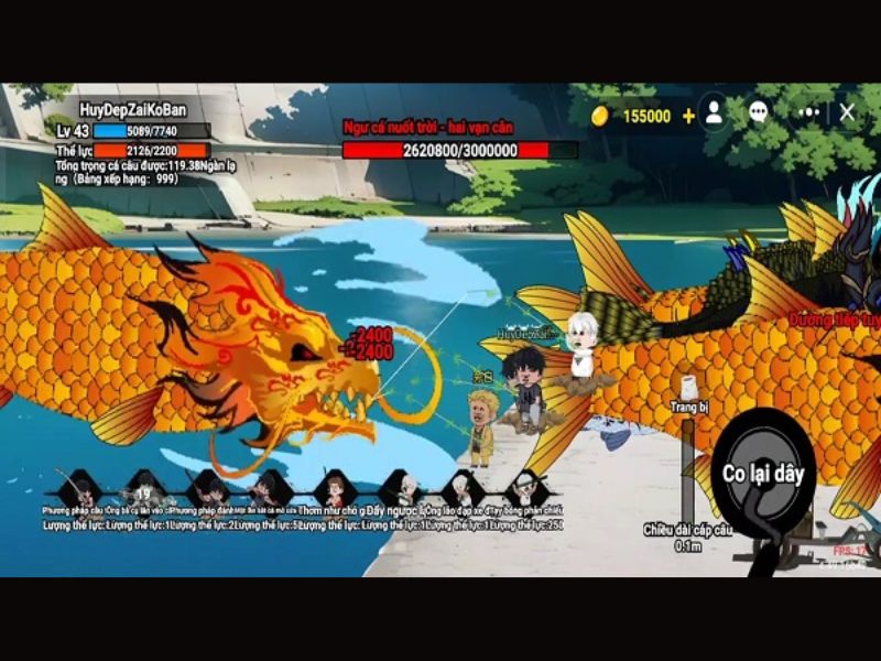 Lối chơi mô phỏng cảm giác câu cá chân thực trong Câu Cá Vạn Cân APK