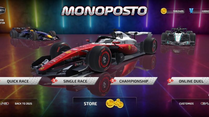 Nâng cấp và tùy chỉnh xe đua tối ưu hiệu suất trong Monoposto MOD APK 
