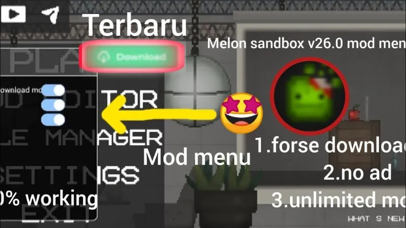 Tính Năng Melon Sandbox Mod APK